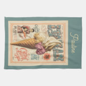 Nostalgischer Eiscreme-Traum Geschirrtuch (Horizontal)