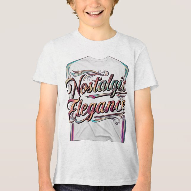 Nostalgischer Elegance T - Shirt - Vintag Inspirie (Vorderseite)