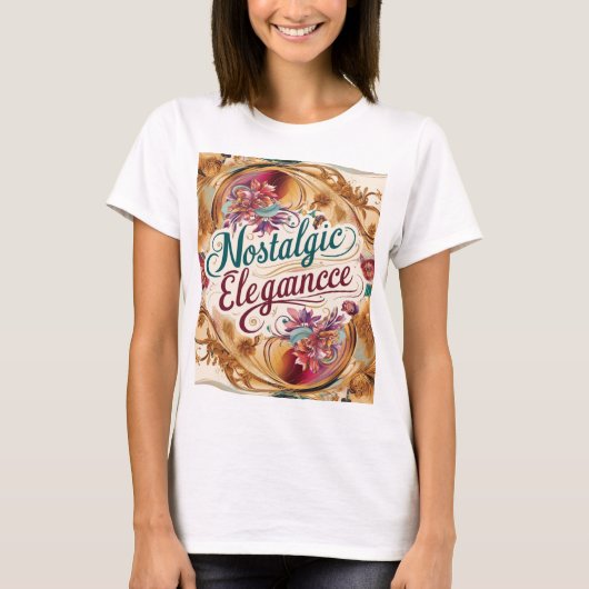 Nostalgischer Elegance T - Shirt - Zeitloses Vinta (Vorderseite)