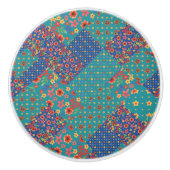 Nostalgischer falscher Patchwork-Keramik-Schublade Keramikknauf (Vorderseite)