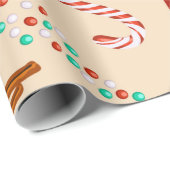 Nostalgischer Feiertagskäfer, Kekse, Kakao, Zucker Geschenkpapier (Rolleneckpunkt)