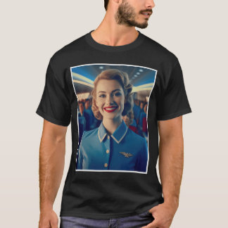 Nostalgischer Flug: Skandinavische Stewardess Esse T-Shirt