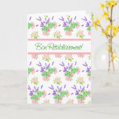 Nostalgischer französischer mit Blumengruß Karte (Gelbe Blume)