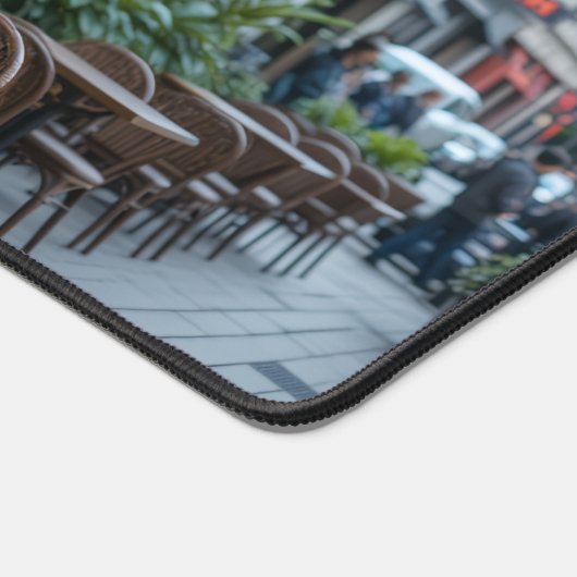 Nostalgischer Friedlicher Coffee Shop, Art Nouveau Schreibtischunterlage (Ecke)