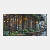 Nostalgischer Friedlicher Coffee Shop, Art Nouveau Schreibtischunterlage (Vorderseite)