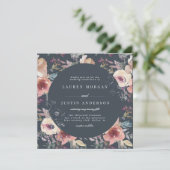 nostalgischer Garten Blumenplatz Hochzeit Einladung (Stehend Vorderseite)
