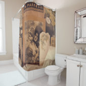 Nostalgischer Glamour: Vintage russische Portraits Duschvorhang (Beispiel)