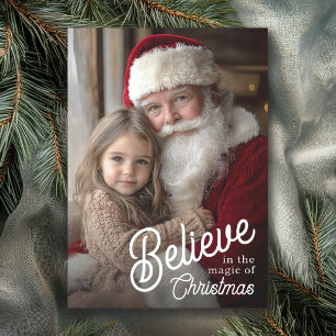 Nostalgischer Glaube an die Magie des Weihnachtsfo Feiertagskarte
