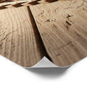 Nostalgischer Holzzug Poster (Ecke)