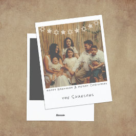 Nostalgischer Instant Foto Hanukkah/Weihnachten Feiertagskarte