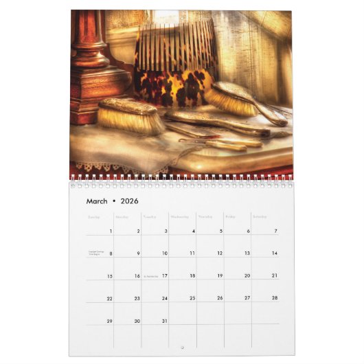 Nostalgischer Kalender (Mär 2026)