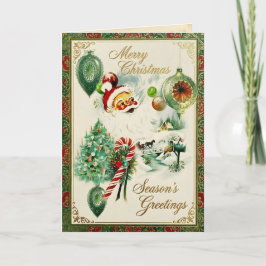 Nostalgischer Kitschmas Feiertagskarte