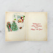 Nostalgischer Kitschmas Feiertagskarte (Innenseite)