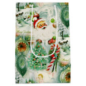 Nostalgischer Kitschmas Mittlere Geschenktüte (Rückseite)