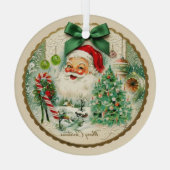 Nostalgischer Kitschmas Ornament Aus Glas (Rückseite)