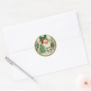 Nostalgischer Kitschmas  Runder Aufkleber