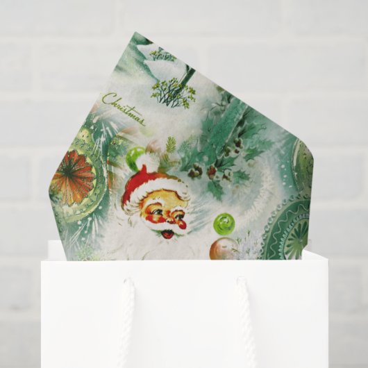 Nostalgischer Kitschmas Seidenpapier (Geschenktüte)
