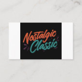 Nostalgischer Klassiker Visitenkarte (Vorderseite)