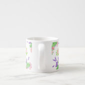 Nostalgischer Lavendel, rosa Rosen, Mock Orange Espressotasse (Rückseite)