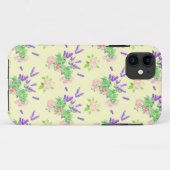 Nostalgischer Lavendel und Rose auf Creme Case-Mate iPhone Hülle (Rückseite (Horizontal))