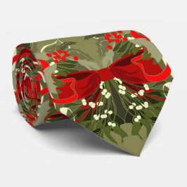 Nostalgischer Mistletoe und Heilige Weihnachten Krawatte