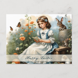 Nostalgischer OsterIdyll Feiertagspostkarte