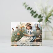 Nostalgischer OsterIdyll Feiertagspostkarte (Stehend Vorderseite)