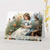 Nostalgischer OsterIdyll Karte (Gelbe Blume)