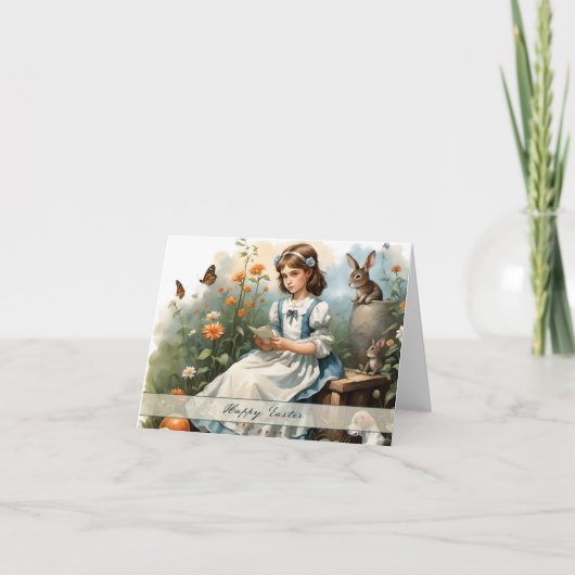 Nostalgischer OsterIdyll Karte (Vorderseite)