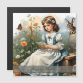 Nostalgischer OsterIdyll Magnetkarte (Vorne/Hinten)