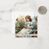 Nostalgischer OsterIdyll Mitteilungskarte (Vorderseite/Rückseite Beispiel)