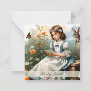 Nostalgischer OsterIdyll Mitteilungskarte