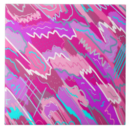 Nostalgischer Pop Kunst, Dichtung und Musik Fliese