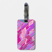 Nostalgischer Pop Kunst, Dichtung und Musik Gepäckanhänger (Rückseite vertikal)