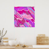 Nostalgischer Pop Kunst, Dichtung und Musik Poster (Küche)