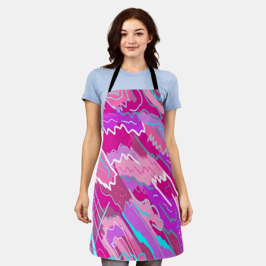 Nostalgischer Pop Kunst, Dichtung und Musik Schürze (Getragen)