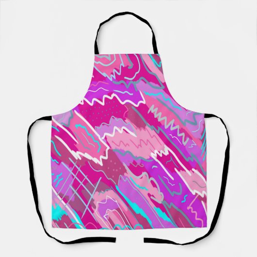 Nostalgischer Pop Kunst, Dichtung und Musik Schürze (Vorderseite)