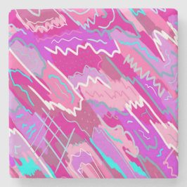 Nostalgischer Pop Kunst, Dichtung und Musik Steinuntersetzer