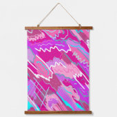 Nostalgischer Pop Kunst, Dichtung und Musik Wandteppich Mit Holzrahmen (Vorderseite)