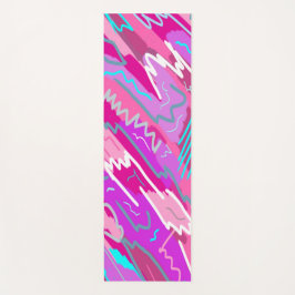 Nostalgischer Pop Kunst, Dichtung und Musik Yogamatte