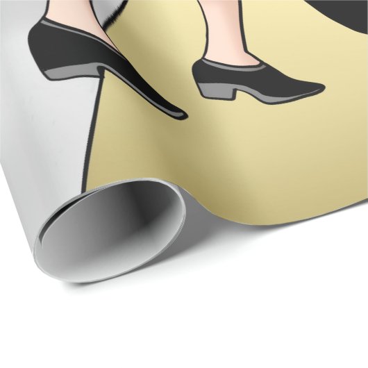 Nostalgischer Retro-Stil der 50er Jahre Geschenkpapier (Rolleneckpunkt)