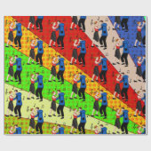 Nostalgischer Retro-Stil der 50er Jahre Geschenkpapier (Flach)