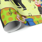 Nostalgischer Retro-Stil der 50er Jahre Geschenkpapier (Rolleneckpunkt)