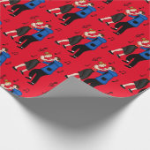 Nostalgischer Retro-Stil der 50er Jahre Geschenkpapier (Ecke)