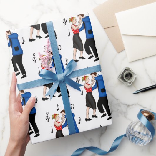 Nostalgischer Retro-Stil der 50er Jahre Geschenkpapier (Schenken)