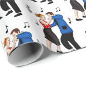 Nostalgischer Retro-Stil der 50er Jahre Geschenkpapier (Rolleneckpunkt)