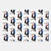 Nostalgischer Retro-Stil der 50er Jahre Geschenkpapier Set (Vorderseite)