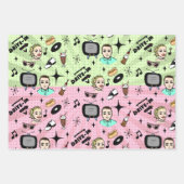 Nostalgischer Retro-Stil der 50er Jahre Geschenkpapier Set (Vorderseite 3)