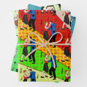 Nostalgischer Retro-Stil der 50er Jahre Geschenkpapier Set (Beispiel)