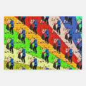 Nostalgischer Retro-Stil der 50er Jahre Geschenkpapier Set (Vorderseite)